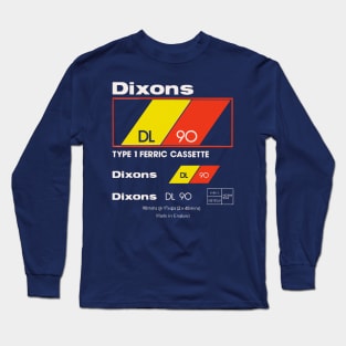 Dixons C90 Retro Cassette Tape Design Long Sleeve T-Shirt